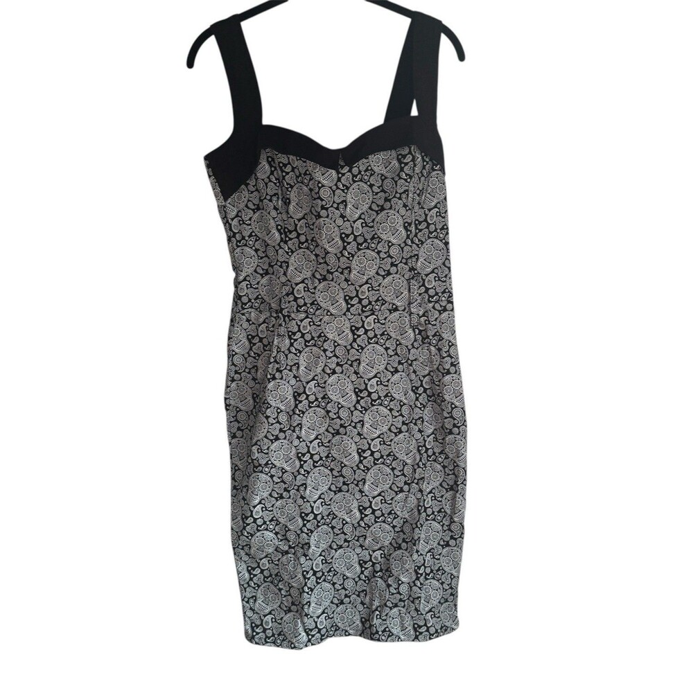 Switchblade Stiletto Women's Skull Dress Black White Dress Pin Up Style sz Small